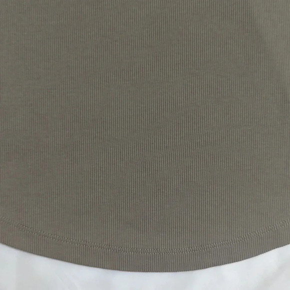 Madewell Brightside Cutaway Tank, Color Olive Size S - Picture 12 of 14